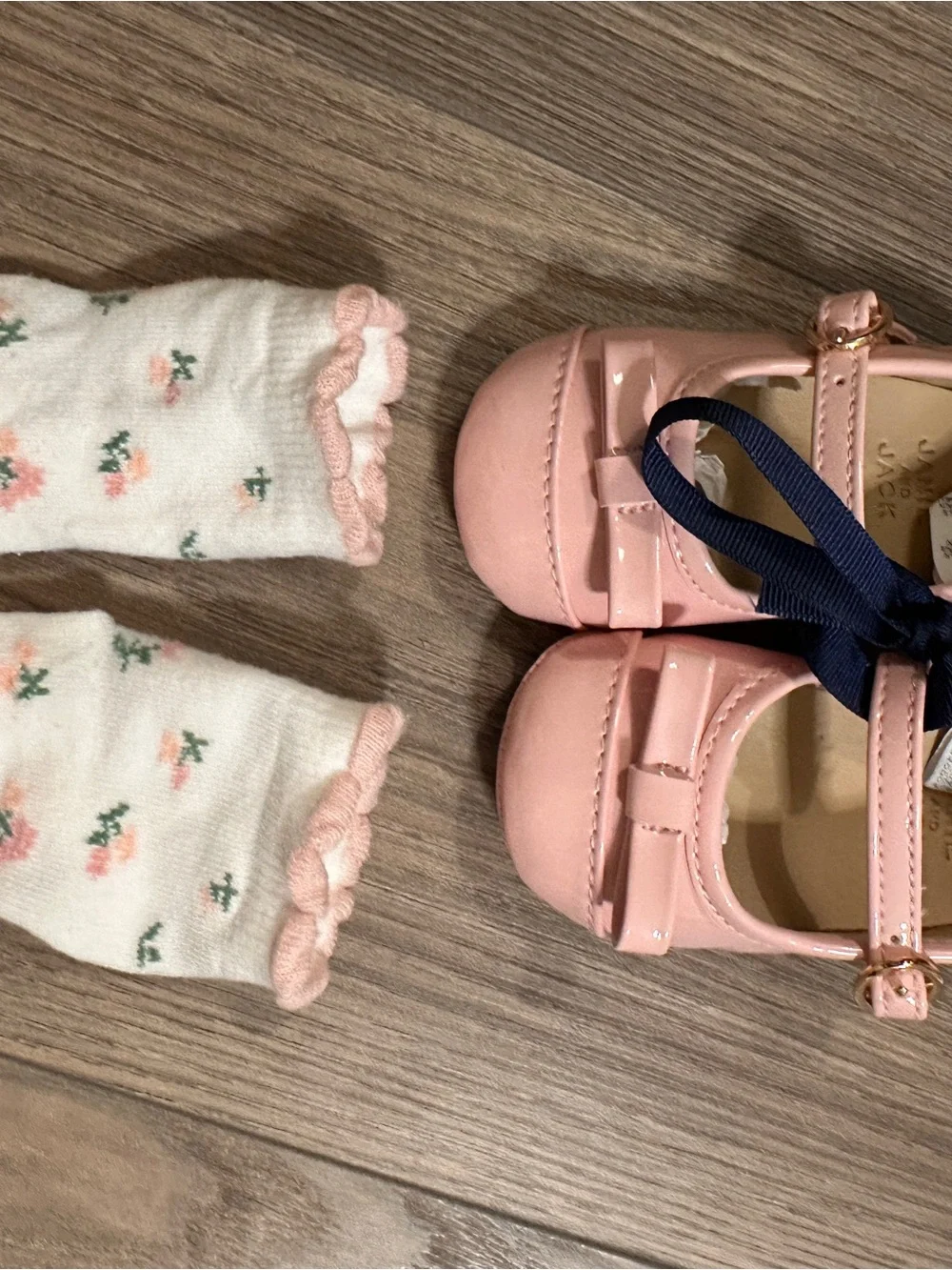 Janie and Jack Pink Patent Mary Jane infant girl shoes